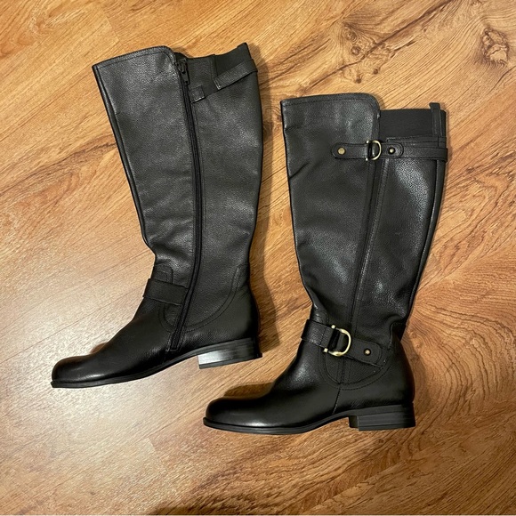 NWOT Naturalizer Jillian Wide Calf Knee High Tall Leather Riding Boot 7 - Picture 3 of 9